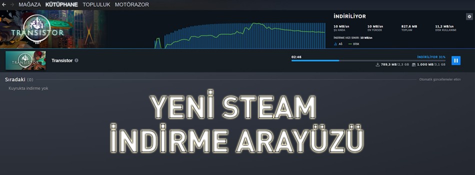 Steam İndirme Arayüzü Değişti | PlaySultan