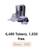 Dunk City Dynasty 6,480 Tokens 1,630 free