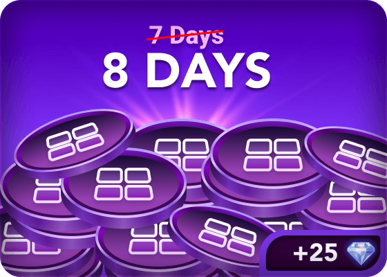 Live Play Bingo - 192 Hour Daub Hint + 25 Bingo Gems