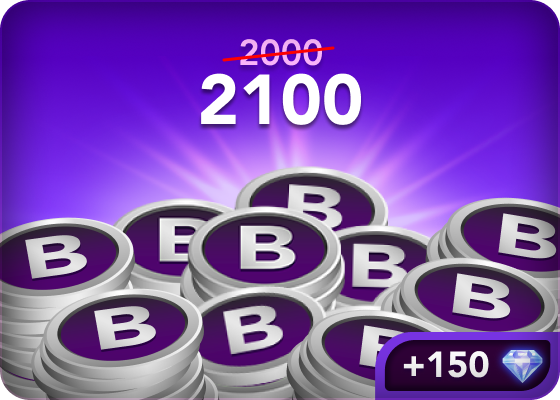 Live Play Bingo - 2100 Credits + 150 Bingo Gems