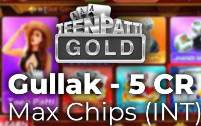 Teen Patti Gold - Gullak - 5Cr Max Chips (INT)