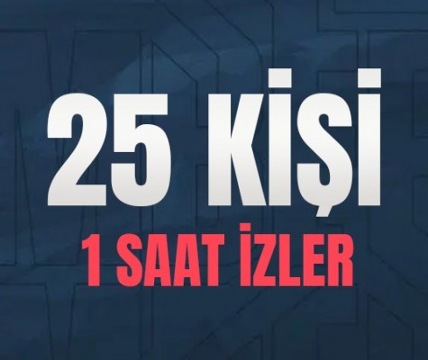 Twitch Saatlik 25 Canlı Yayın İzleyici