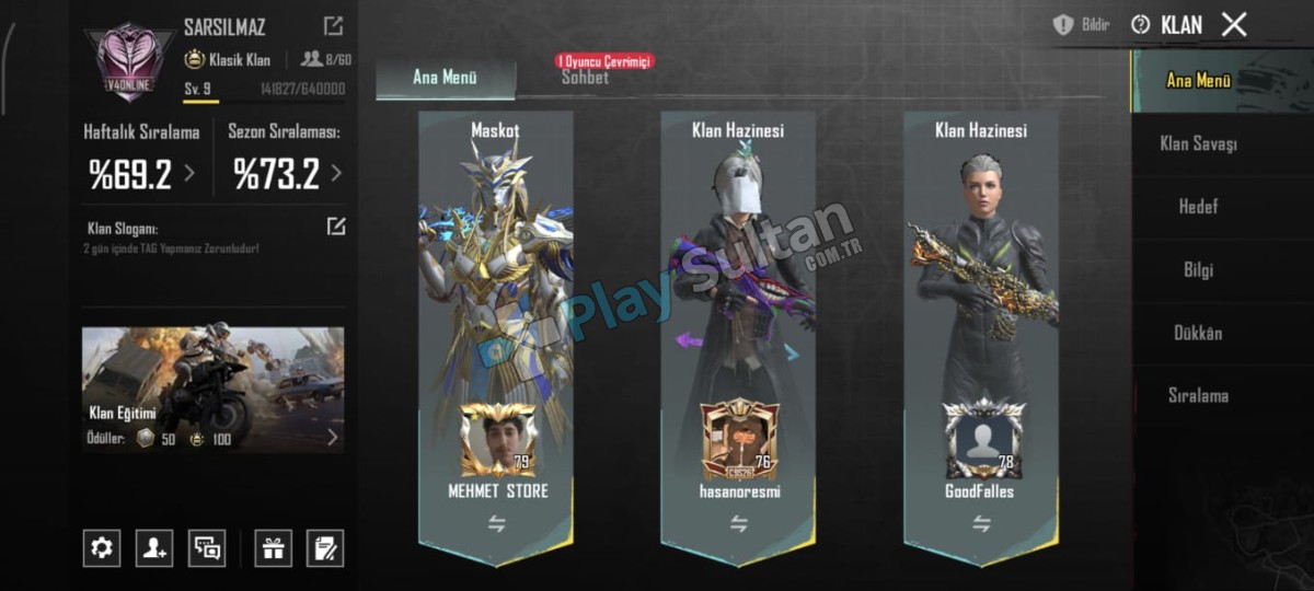 9 seviye clan 9 seviye clan