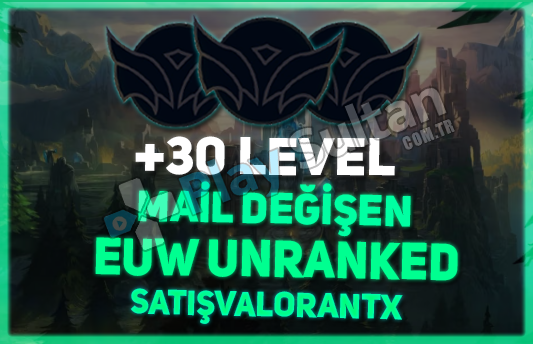 EUW + UNRANKED + 30 LVL + MAİL DEĞİŞEN + HESAPLAR EUW + UNRANKED + 30 LVL + MAİL DEĞİŞEN + HESAPLAR