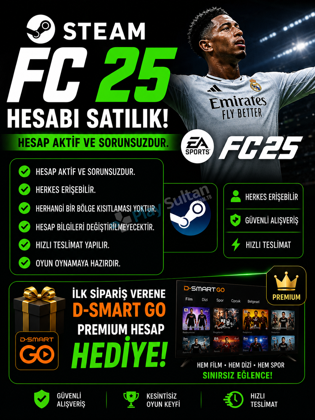 FC 25 Steam Hesabı Hızlı Teslim FC 25 Steam Hesabı Hızlı Teslim