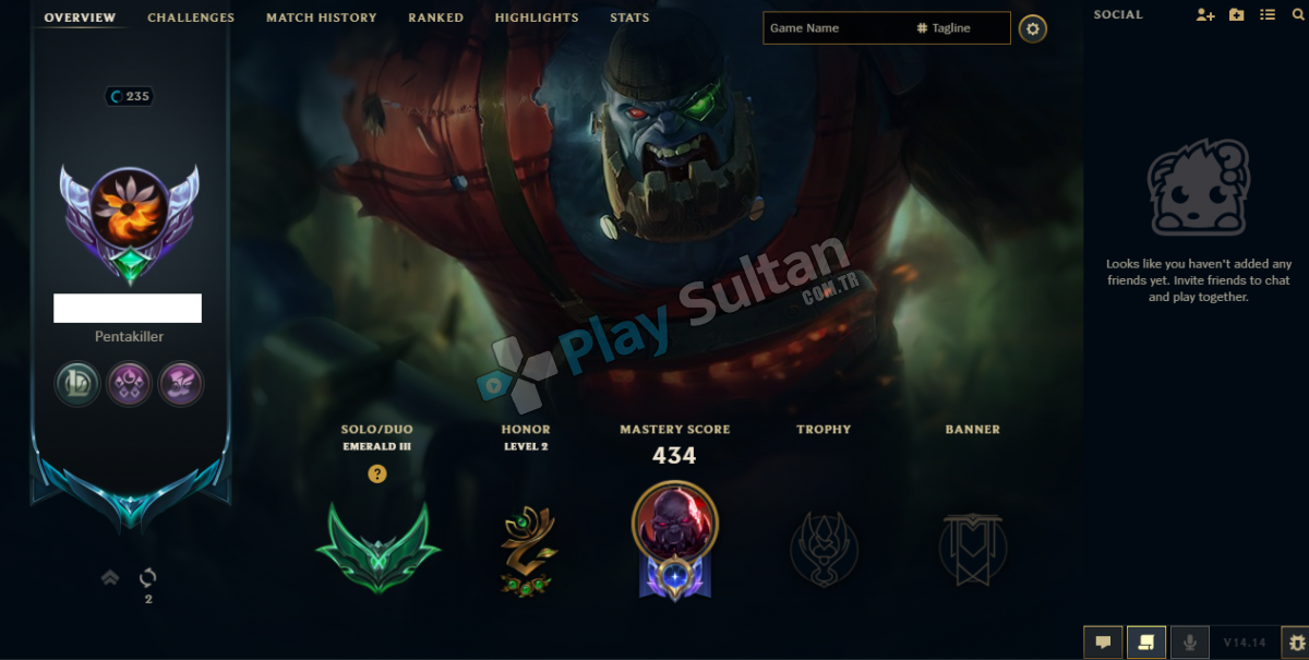Compte League Of Legends EUW - Niveau 92, 21 Skins, Classé Or 4