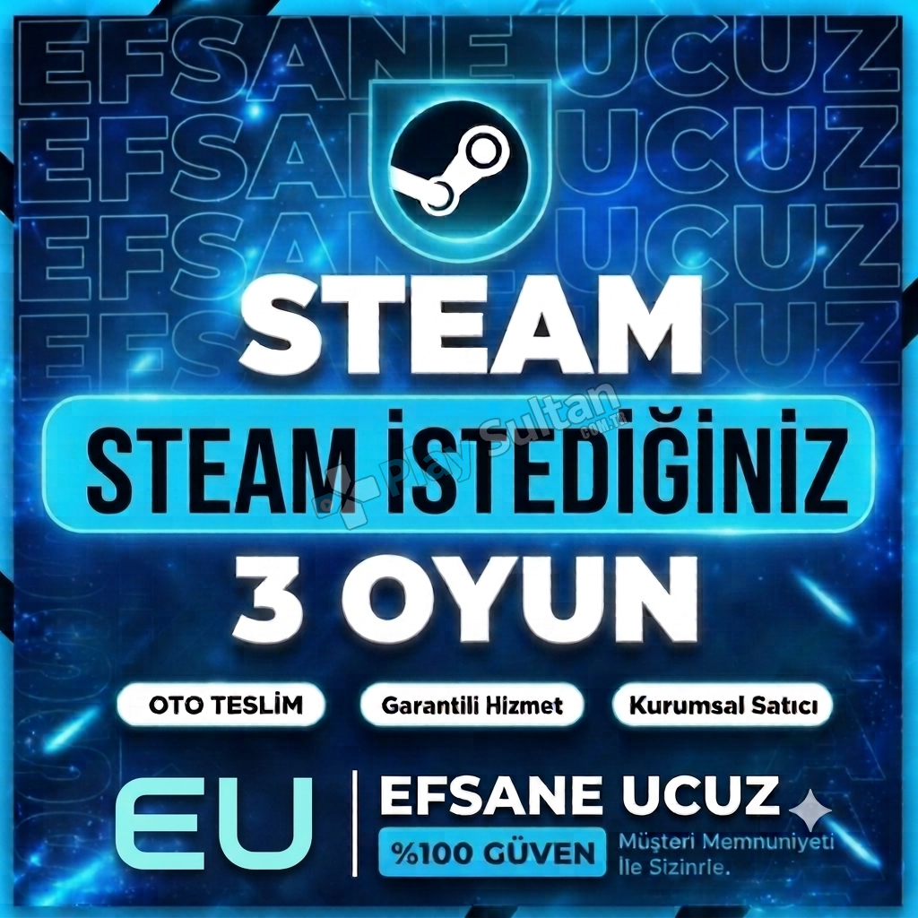 STEAM İSTEDİĞİNİZ 3 OYUN + GARANTİ STEAM İSTEDİĞİNİZ 3 OYUN + GARANTİ
