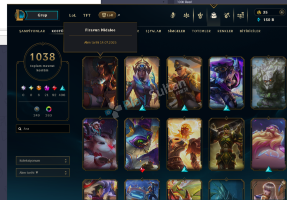 1038 SKIN FULL HERO 150 K MAVİ ÖZ BANSIZ GOLD 3