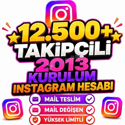 +12500 TAKİPÇİLİ 2013 KURULUM INSTAGRAM HESABI