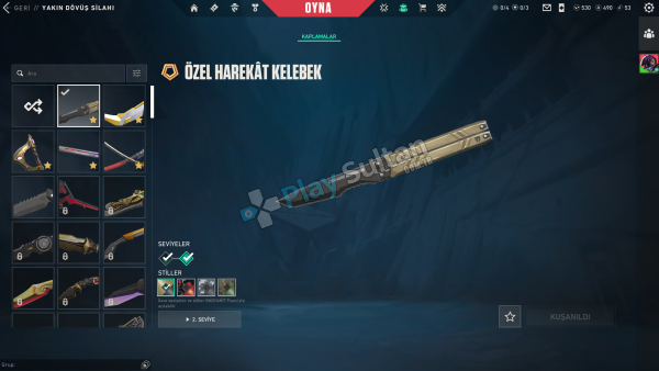 2021 HESAP227 LVL ONİ KATANA +KELEBEK + ASİL KARAMBİT YAĞMACI VANDALSHERIFF + SPECTRUM PHANTOM