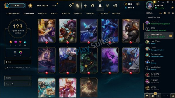 423 LEVEL 123 KOSÜTMLÜ SUDAN UCUZ LOL HESABI KAÇIRMA