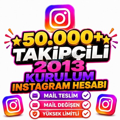50000+ TAKİPÇİLİ İNSTAGRAM HESABI