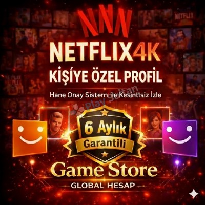 6 AYLIKKİŞİYE ÖZELOTO KOD Netflix 4K ULTRA HD
