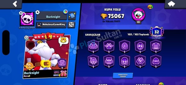 75K KUPA 103 KARAKTERLİ DOP DOLU UCUZ HESAP