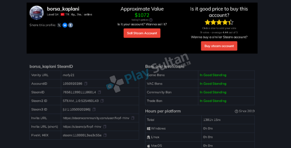 Acil satılık steam hesap detay için mesaj atabilirsiniz