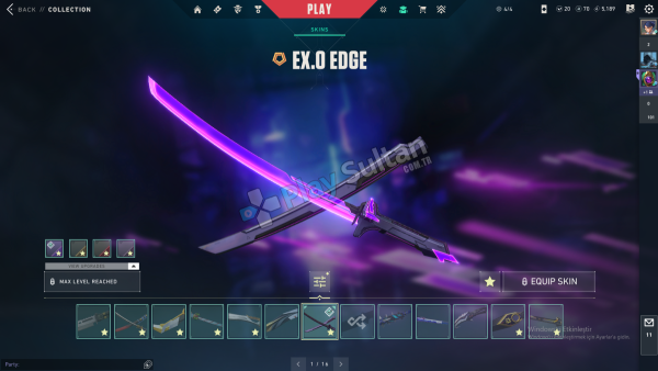 acil satılık valo hesabı 360 lvl ömürlük full skin dolu
