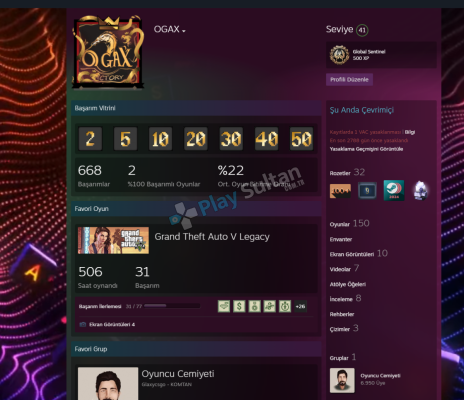 BOL OYUNLU STEAM HESABI