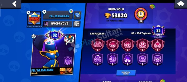 Brawl Starst 54 K lık Hesap 4450 TL satılık
