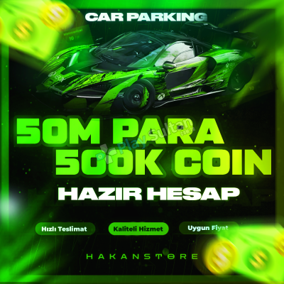 CAR PARKİNG 50M PARA 500K COİN HESAP BİLGİ DEĞİŞEN