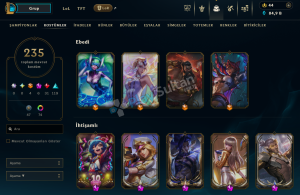 EUW 235 KOSTUM 4 EBEDİ 5 PRESTİJ VİDEOLU HESAP