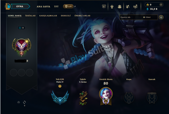 EUW 82 WRLİ DIA ELOLU P4 HESAP