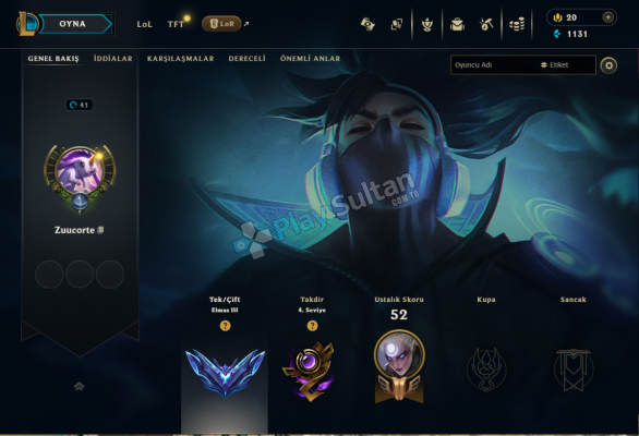 Euw Diamond yüksek elo ve wr hesap