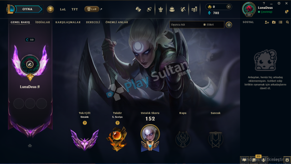 EUW Master Yüksek Elo ve Winrate hesap