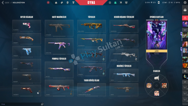 FULL SKIN VALORANT HESAP ONI + RGX + KARMBIT