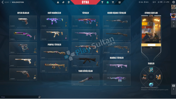 Hesap yüce 3 değerinin altında satıyorum skinli