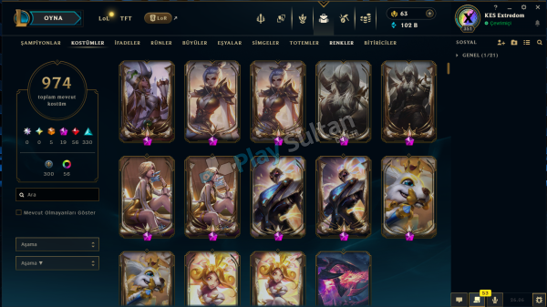 LOL VE TFT YÜKSEK KOSTÜMLÜ HESAP
