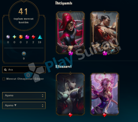 LOL Euw Sılver III 73 Hero 41 skin