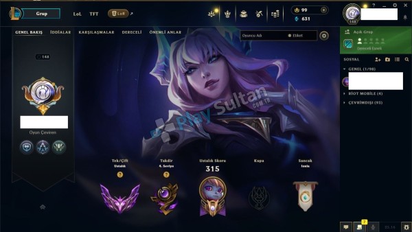 LOL TR MASTER 250 LP 58 WR 110 HERO 47 KOSTÜM 20-23 LP GELİR