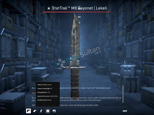 M9 bayonet stained