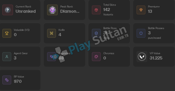Mainlemelik 142 Skin TR SW Dolular dolusu Hesap