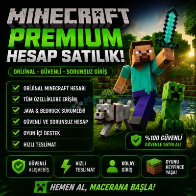 Minecraft Premium Hesabı Oynamaya Hazır