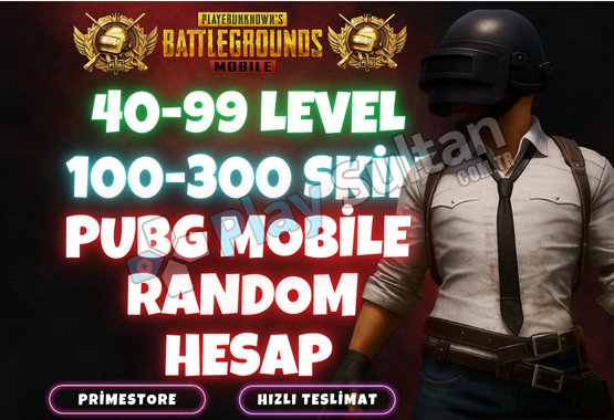 PRİME 100-300 SKİN PUBG RANDOM HESAP