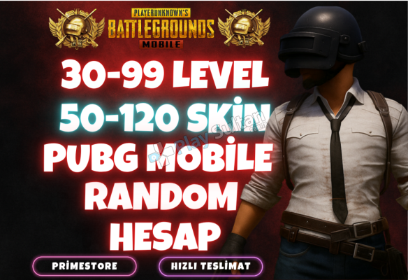 PRİME 50-120 SKİN PUBG RANDOM HESAP