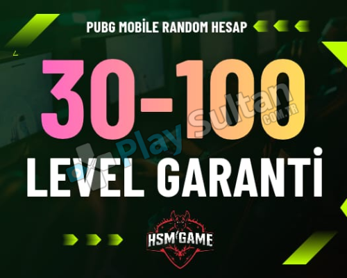 PUBG 30-100 LEVEL GARANTİLİ RANDOM HESAP