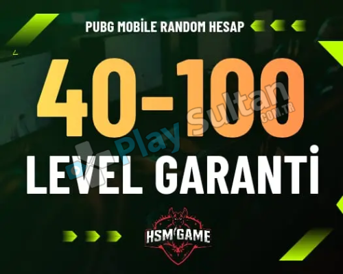 PUBG 40-100 LEVEL GARANTİLİ RANDOM HESAP