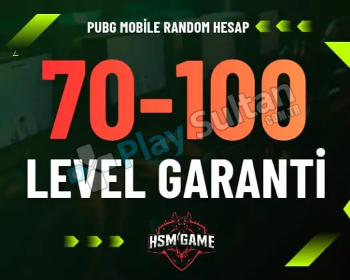 PUBG 70-100 LEVEL GARANTİLİ RANDOM HESAP