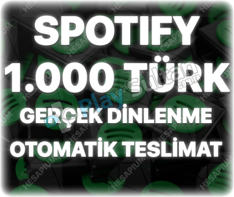 Spotify 1000 Türk Organik Dinlenme - Algoritma Etkili