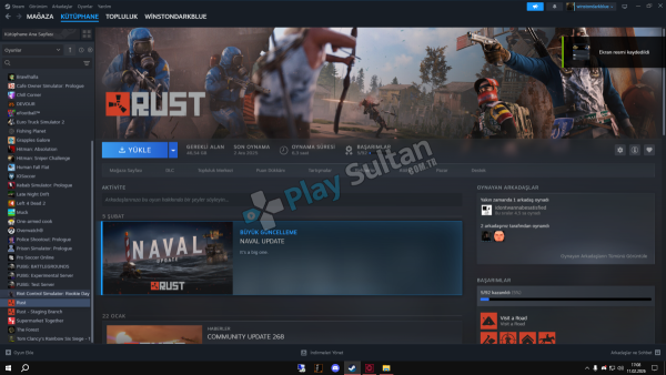 Steam Fazla Uyguna Hesap Rust+Ets2+Asetto+Hitman+Devour+Left4Dead2+Theforest
