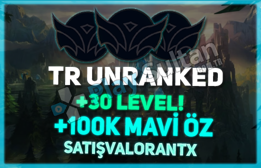 TR + 30 LEVEL + FRESH UNRANKED + 100K MAVİ ÖZ