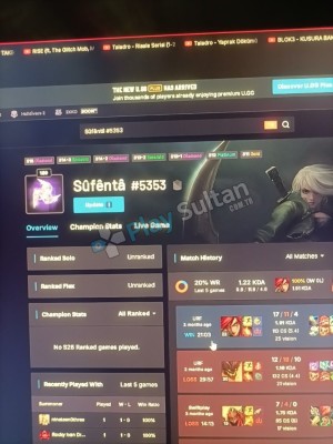 tr elmas 3 elo hesap şuan unranked geçen mevsim elmas 3 bitirdi