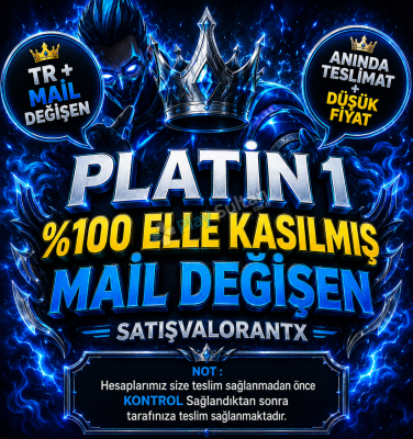 TR - PLATİN - MAİL DEĞİŞEN - ANLIK TESLİMAT