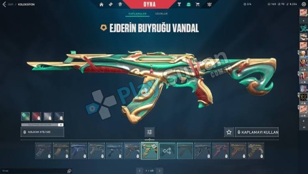 Valorant Hesabım ucuza satilık Ejderin buyruğu Ful set