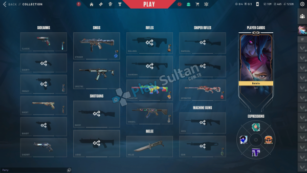 Valorant levelli skinli 4 bicakli hesap