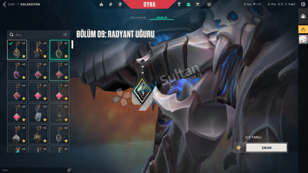 valorant radiant charmlı hesap bol skinli bol bıçaklı