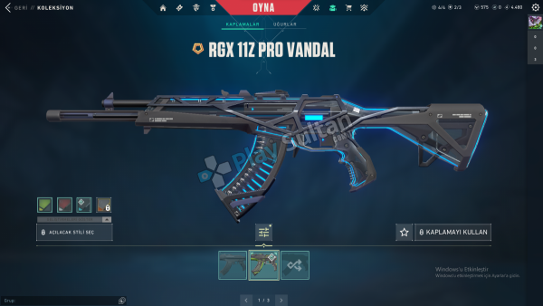 Valorant Rgx Vandal Sihirpunk Kelebek ve Farklı Skinler Mevcuttur ve TR Serveridir