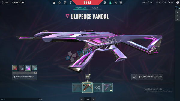 Valorant Ulupençe Delipop Vandal Kuronami Bıçak Sihirpunk Ghost ve Battlepass Skinler Mevcuttur TR